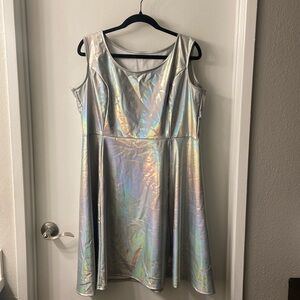 NWOT Metallic Retro Dress
